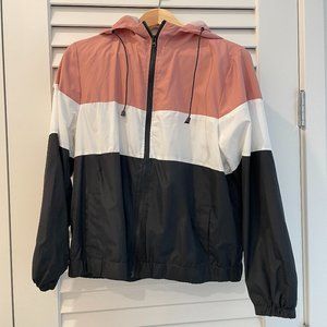Ambiance Pink White Black Track Jacket Size M